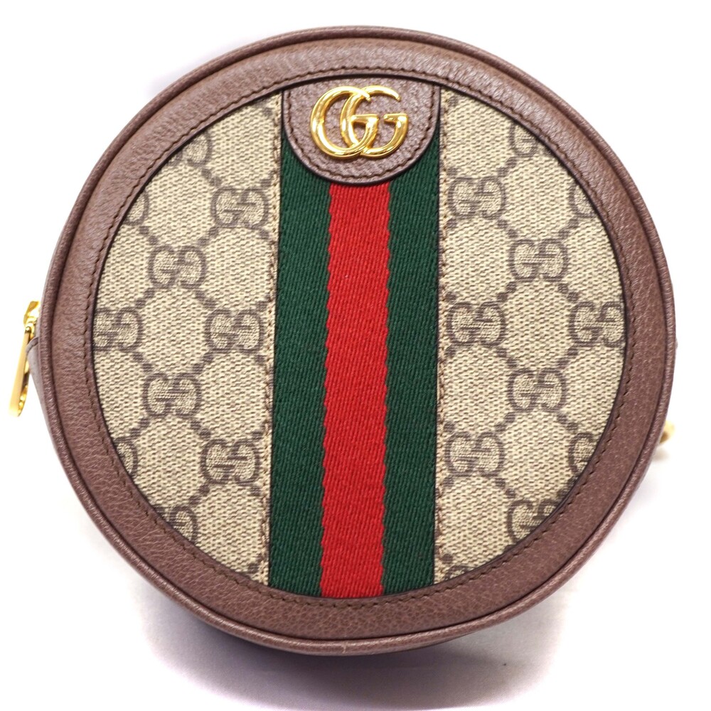 GUCCI Flora Flower Backpack Rucksack GG Supreme Web Stripe Leather Brown